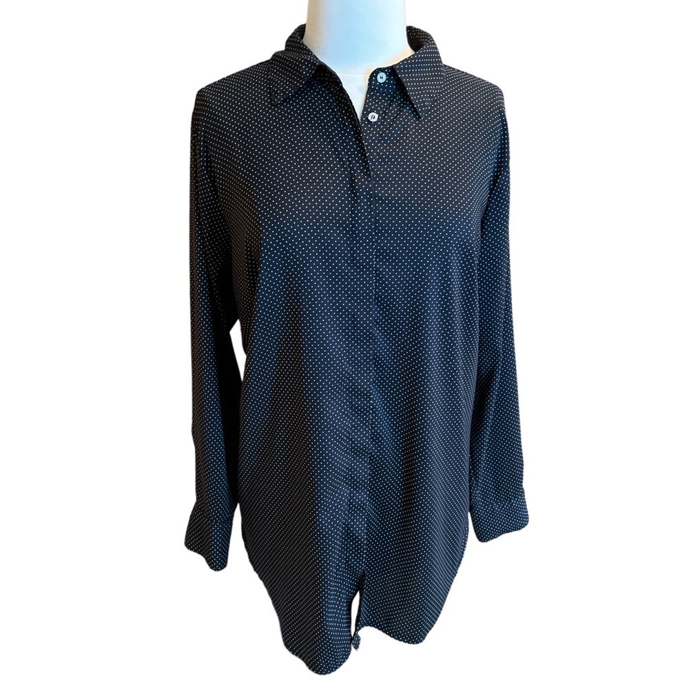 Faith & Zoe Silky Feel Hidden Button Down Easy Wear Oversized fit 1X - Picture 8 of 8